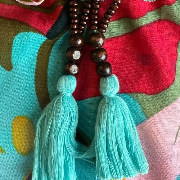 True Destinations Multi-Color Tropical Palazzo Wide Leg Pants - M - Worn 1 Time - Picture 12 of 14